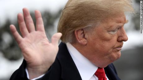 WASHINGTON, DC - JANUARY 14: U.S. President Donald Trump declines to answer a final question from the press as he departs the White House January 14, 2019 in Washington, DC. Trump is scheduled to travel to New Orleans today to address the American Farm Bureau Federation&#39;s 100th annual convention. (Photo by Win McNamee/Getty Images)