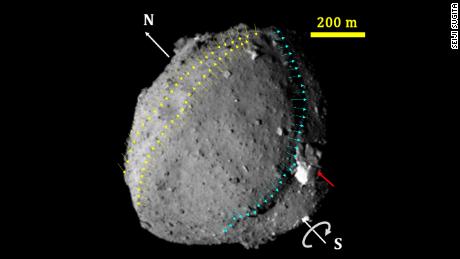 Ryugu is a carbon-rich C-type asteroid about 900m wide.