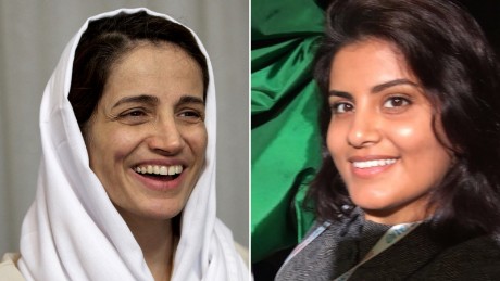 Nasrin Sotoudeh, left, and Loujain al-Hathloul. 