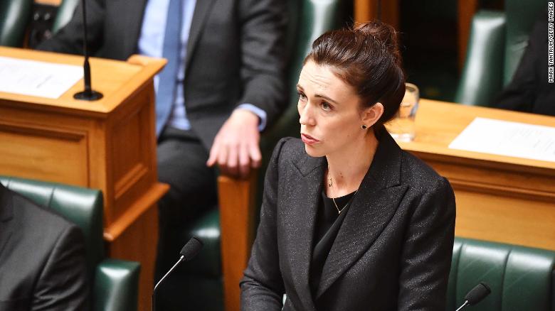 Prime Minister Jacinda Ardern speaks to the house at Parliament on March 19, 2019 in Wellington, New Zealand. 