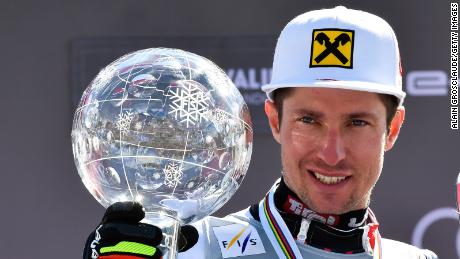 SOLDEU, ANDORRA - MARCH 17: Marcel Hirscher of Austria takes 1st place in the overall standings during the Audi FIS Alpine Ski World Cup Men on March 17, 2019 in Soldeu Andorra. (Photo by Alain Grosclaude/Agence Zoom/Getty Images)