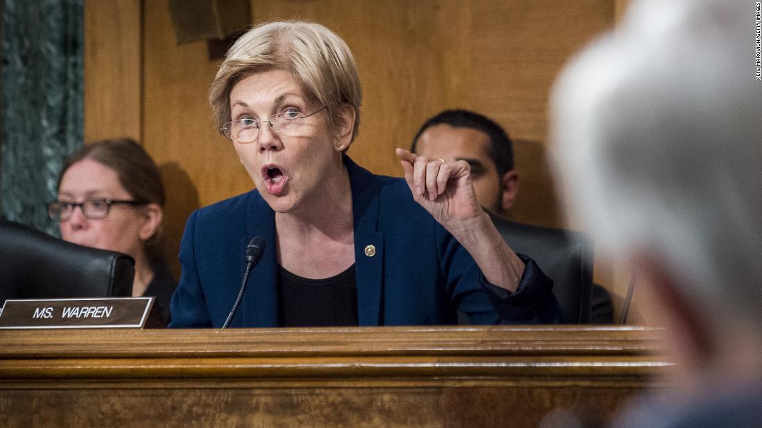 Warren, a member of the Senate Banking Committee, questions Wells Fargo CEO John Stumpf in September 2016. Warren &lt;a href=&quot;http://money.cnn.com/2016/09/22/investing/wells-fargo-elizabeth-warren-fair-labor-firings/&quot; target=&quot;_blank&quot;&gt;unleashed a verbal barrage at Stumpf,&lt;/a&gt; calling the embattled bank boss &quot;gutless&quot; and demanding he step down. Her diatribe was the most forceful condemnation yet of Wells Fargo, who fired more than 5,000 employees over the years for creating fake accounts without customer knowledge. The employees created the fraudulent accounts to meet bank quotas and were allegedly threatened with firing if they didn&#39;t comply.