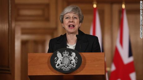 British Prime Minister, Theresa May addressing the nation on Wednesday night.