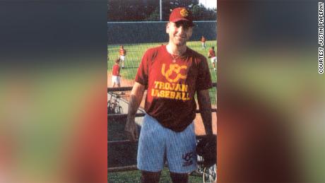 Justin Paperny played baseball at the University of Southern California -- a school that has five coaches charged in the case.