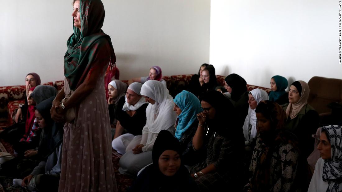 A woman attends Friday prayers at the Ponsonby Masjid Mosque in Auckland, New Zealand. 