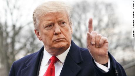 US President Donald Trump speaks to the press before boarding Marine One as he departs from the South Lawn of the White House in Washington, DC on March 22, 2019. - Trump is heading to Florida for meeting with Caribbean leaders at his Mar-a-Lago estate. (Photo by MANDEL NGAN / AFP)        (Photo credit should read MANDEL NGAN/AFP/Getty Images)