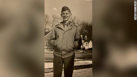 Second Lt. Lynn Hadfield poses in 1943.