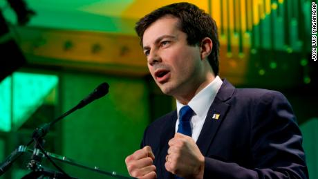 South Bend, Ind., Mayor Pete Buttigieg speaks during the U.S. Conference of Mayors winter meeting in Washington, Thursday, Jan. 24, 2019. (AP Photo/Jose Luis Magana)