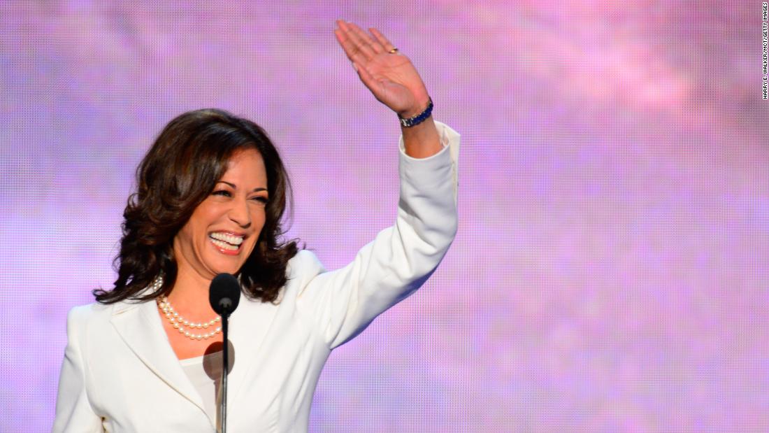 Harris speaks on the second night of the 2012 Democratic National Convention.