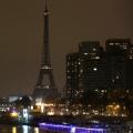 A picture shows the Eiffel Tower in Paris after it went dark for the Earth Hour environmental campaign on March 19, 2016. / AFP PHOTO / LUDOVIC MARIN        (Photo credit should read LUDOVIC MARIN/AFP/Getty Images)