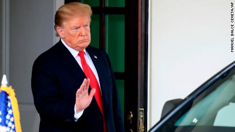 President Donald Trump waves as Israeli Prime Minister Benjamin Netanyahu leaves the White House in Washington, Monday, March 25, 2019. (AP Photo/Manuel Balce Ceneta)