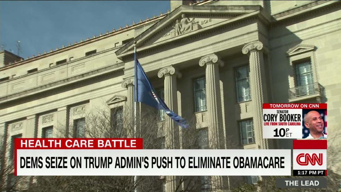 Dems Seize On Trump Admin S Push To Eliminate Obamacare Cnn Video