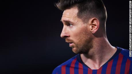 SEVILLE, SPAIN - MARCH 17: Lionel Messi of FC Barcelona reacts during the La Liga match between Real Betis Balompie and FC Barcelona at Estadio Benito Villamarin on March 17, 2019 in Seville, Spain. (Photo by Aitor Alcalde/Getty Images)