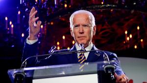 Former Vice President Joe Biden speaks at the Biden Courage Awards Tuesday, March 26, 2019, in New York. (AP/Frank Franklin II)