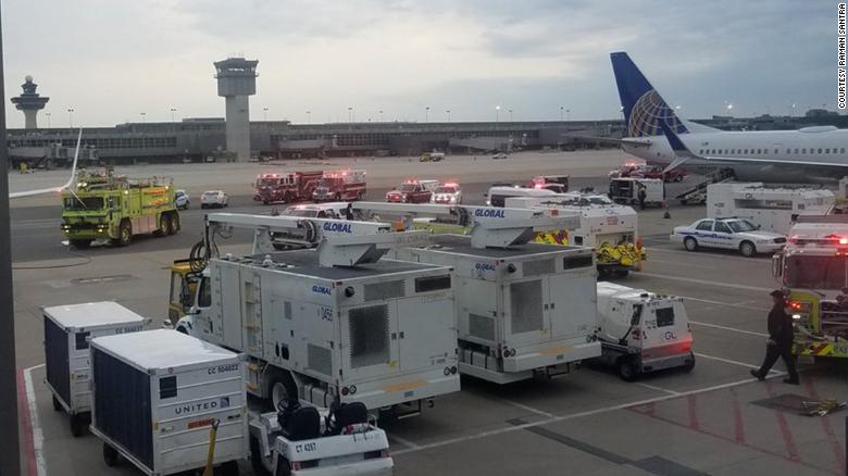 United Airlines flight 1675 diverted to Dulles International Airport earlier today after passengers reported feeling ill from a strong odor in the cabin.