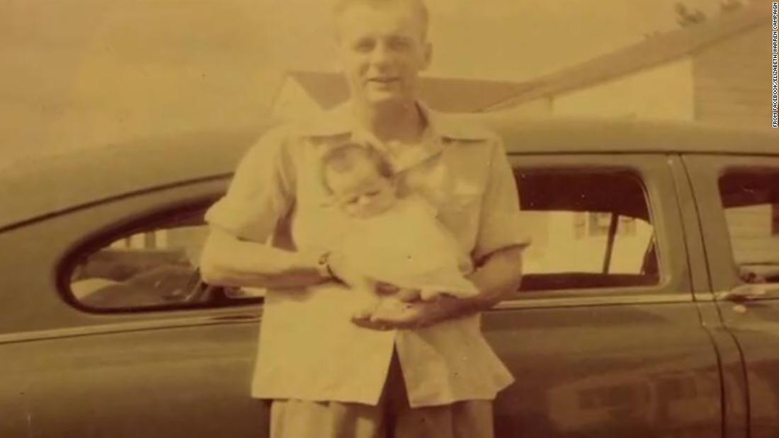 Warren is held by her father, Donald Herring, soon after she was born in Oklahoma City in 1949. &quot;My daddy worked hard his whole life,&quot; Warren said when &lt;a href=&quot;https://www.facebook.com/ElizabethWarren/photos/a.10152263201828687/10152263116543687/?type=3&amp;theater&quot; target=&quot;_blank&quot;&gt;she posted this picture to Facebook&lt;/a&gt; on Father&#39;s Day 2014. &quot;He sold fencing and carpeting, and ended up as a maintenance man. He and my mother never had much, but he said that his life was a success because his four kids had more opportunities than he had.&quot;