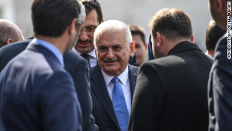 Turkish ruling Justice and Development Party (AKP) Istanbul mayoral candidate Binali Yildirim in Istanbul.