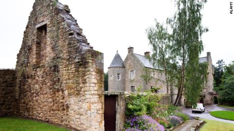 Ferniehirst Castle, home of Dame Janet Scott. 