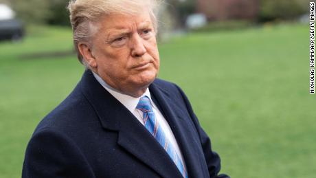 US President Donald Trump speaks to the press as he departs the White House in Washington, DC, on April 5, 2019 (NICHOLAS KAMM/AFP/Getty Images)