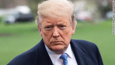 US President Donald Trump speaks to the press as he departs the White House in Washington, DC, on April 5, 2019. (NICHOLAS KAMM/AFP/Getty Images)