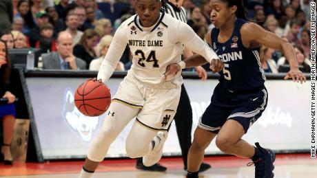 Arike Ogunbowale had 23 points in Notre Dame&#39;s win against UConn.