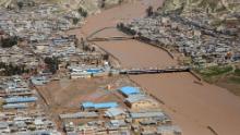 This picture shows a general view of the flooded city of Poldokhtar in the Lorestan province, on April 02, 2019. - Iranian emergency services were bracing for widespread flooding on April 3 with mass evacuations planned as extensive rainfalls in regions neighbouring Khuzestan converge on the oil-rich southwestern province. (Photo by Aziz Babanejad / TASNIM NEWS / AFP)        (Photo credit should read AZIZ BABANEJAD/AFP/Getty Images)