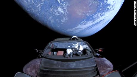 Elon Musk&#39;s Tesla roadster launched from the Falcon Heavy rocket in February 2018 with a dummy driver named Starman.