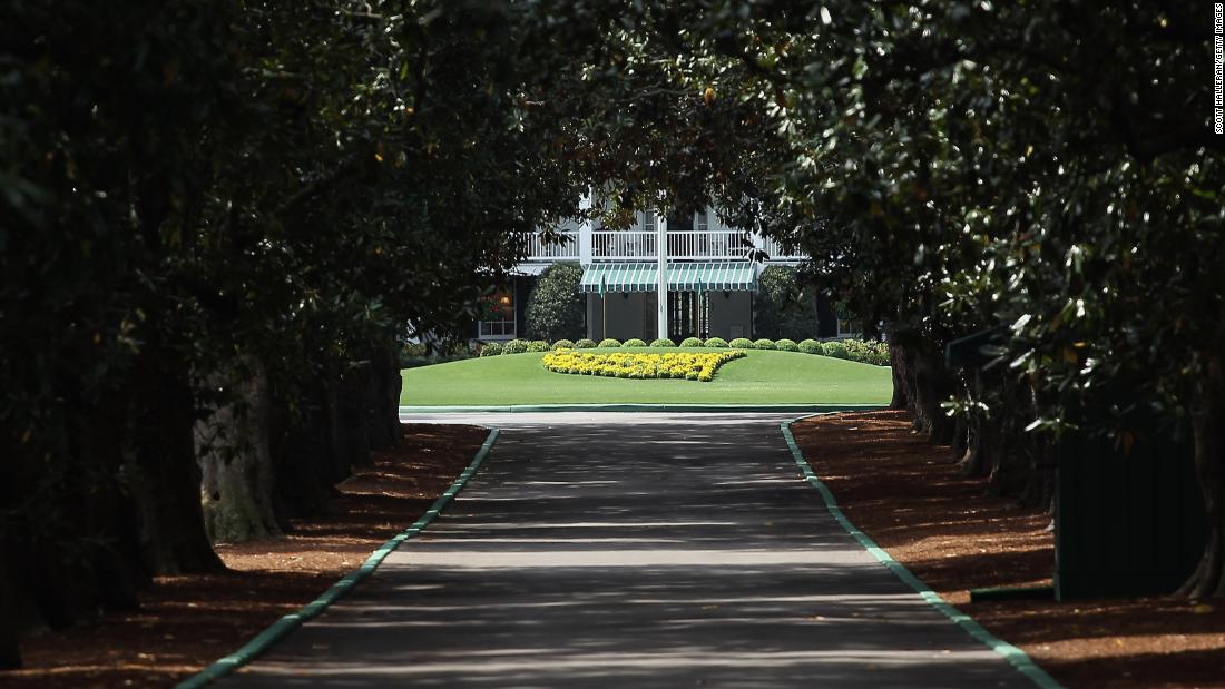 The exclusive driveway to Augusta&#39;s historic clubhouse is framed by dozens of magnolia trees. Only members and Masters competitors are allowed to access this revered entrance which gives on to the Founder&#39;s Circle and then the whitewashed concrete clubhouse, built in 1854. 
