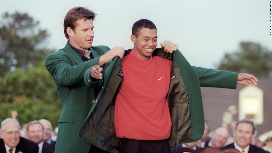 Tiger Woods&#39; 1997 win for the first of 14 majors so far made him the youngest Masters champion at the age of 21.