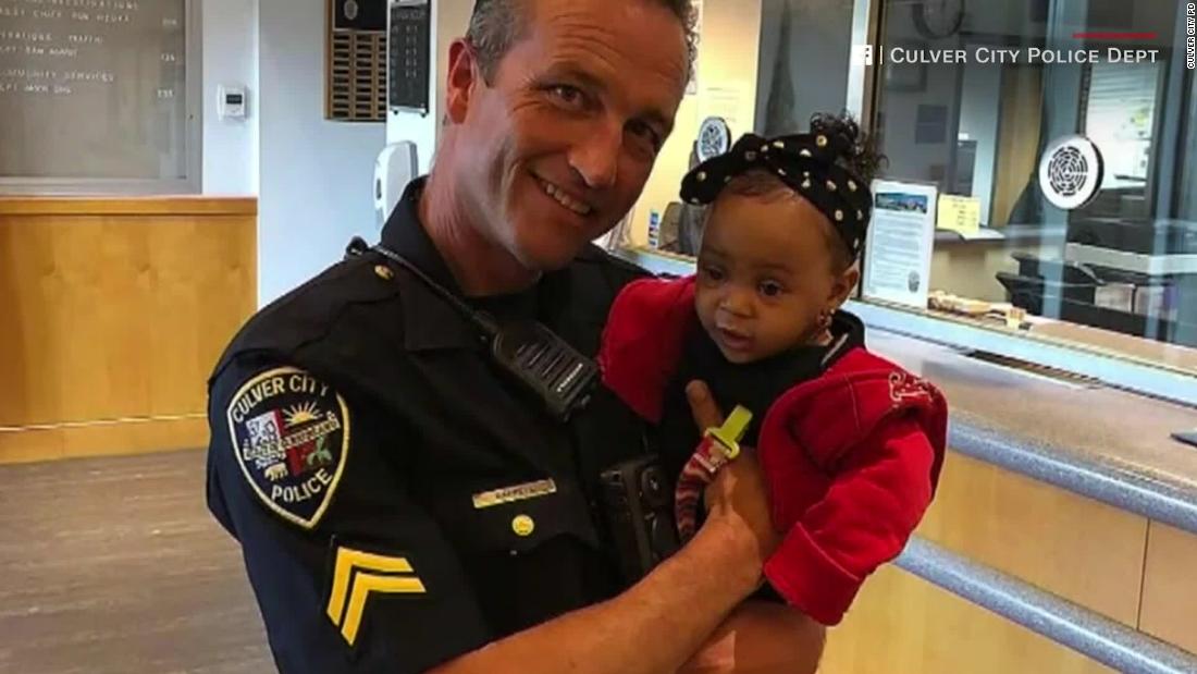 police officer saving someone