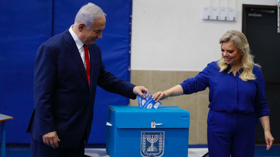 The Netanyahus cast their votes during Israel&#39;s parliamentary elections in April 2019. The election was seen as a referendum on Netanyahu&#39;s long tenure as prime minister.