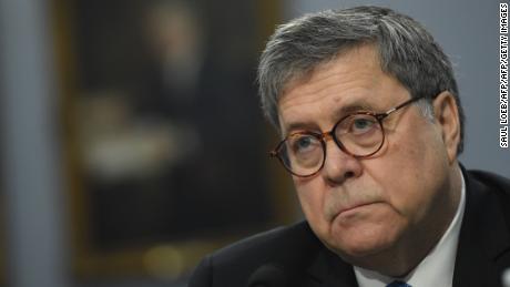 US Attorney General William Barr testifies during a US House Commerce, Justice, Science, and Related Agencies Subcommittee hearing on the Department of Justice Budget Request for Fiscal Year 2020, on Capitol Hill in Washington, DC, April 9, 2019. (Photo by SAUL LOEB / AFP)SAUL LOEB/AFP/Getty Images