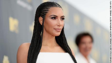 TV personality Kim Kardashian attends the 2018 MTV Movie And TV Awards at Barker Hangar on June 16, 2018 in Santa Monica, California.  
