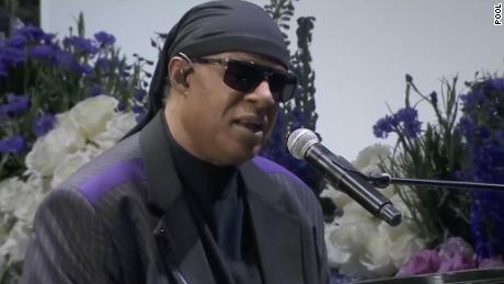 Stevie Wonder performs a Nipsey favorite, "Rocket Love."