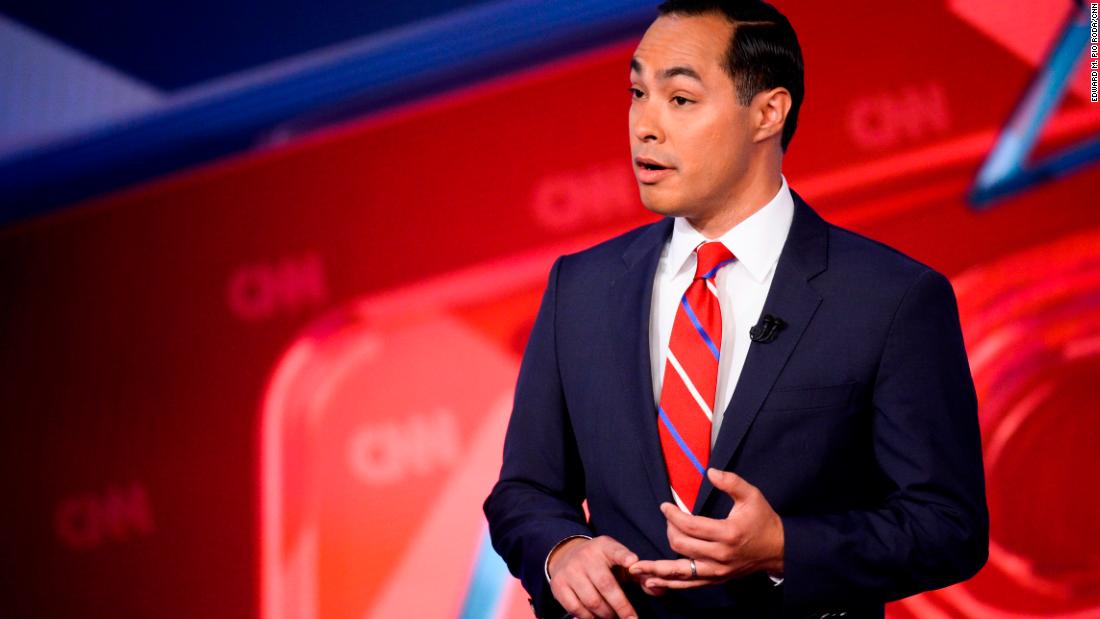 Castro speaks to audience members during a CNN town hall in Washington in April 2019.