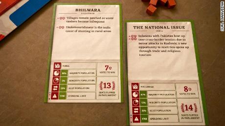 Constituency cards provide details of the geography and demographics of a district, along with how many seats it accounts for and the main issues at stake.