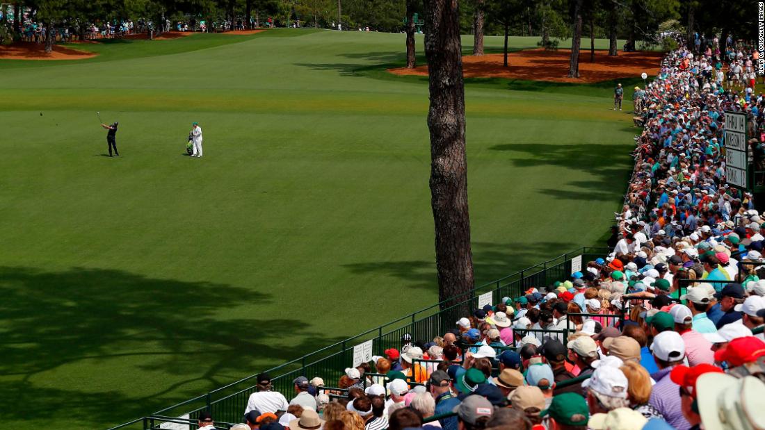 Veteran Mickelson was playing his 100th round at the Masters Friday.