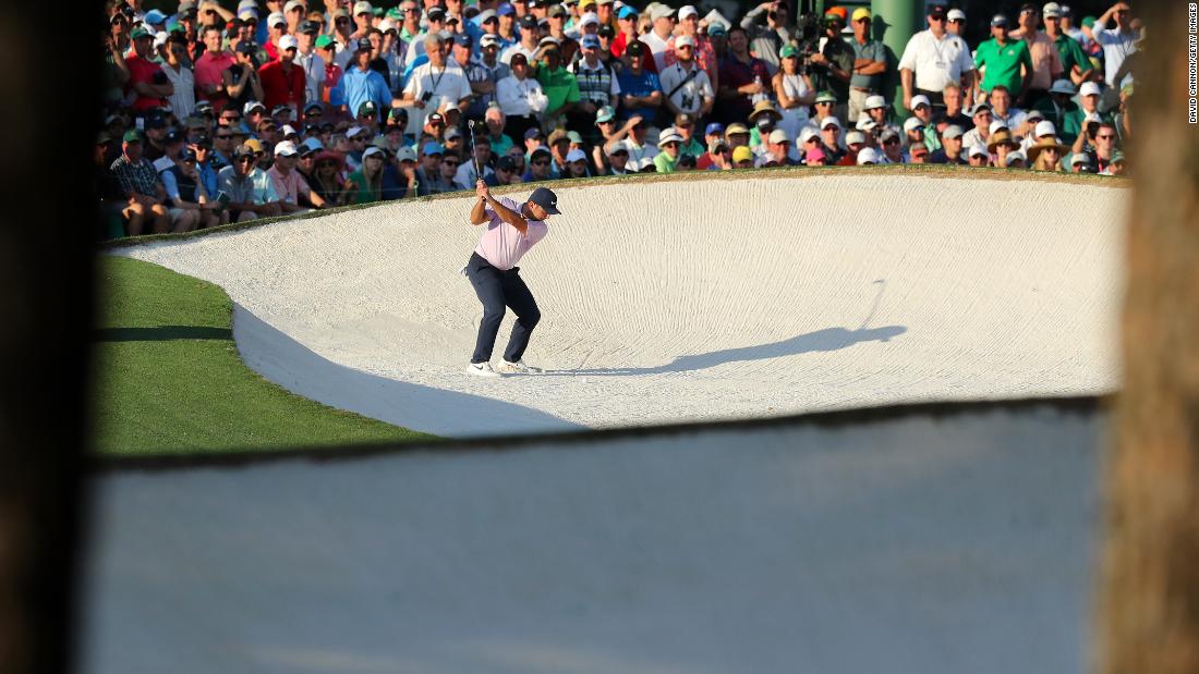 Italy&#39;s British Open champion Molinari was the leader after three rounds at Augusta. 