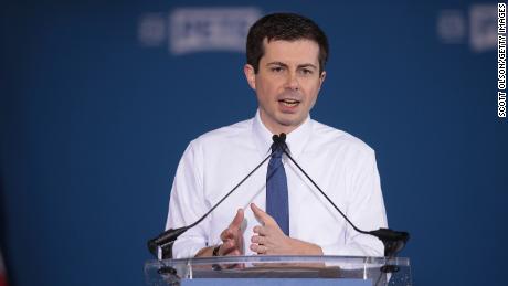 SOUTH BEND, INDIANA - APRIL 14: South Bend Mayor Pete Buttigieg announces that he will be seeking the Democratic nomination for president during a rally in the old Studebaker car factory on April 14, 2019 in South Bend, Indiana. Buttigieg has been drumming up support for his run during several recent campaign swings through Iowa, where he will be retuning to continue his campaign later this week.   (Photo by Scott Olson/Getty Images)