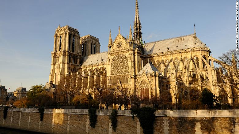 The Notre Dame cathedral in Paris as seen on December 20, 2015.