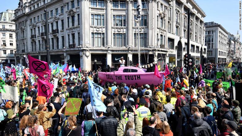 Extinction Rebellion Protesters Block Some Of London S Busiest Roads And Bridges Cnn