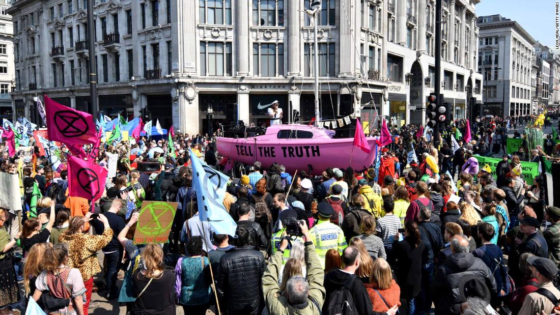 Thousands gather in London for climate change protest CNN Video