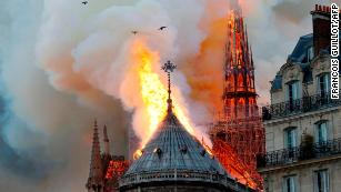 Witness: We watched &#39;in silent shock&#39; as Notre Dame burned