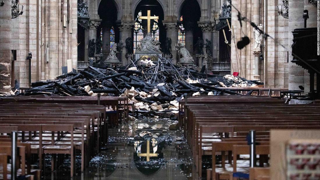 In Pictures: Notre Dame Cathedral Fire Damage