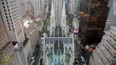 St. Patrick&#39;s Cathedral is seen from above in New York in this file photo. 