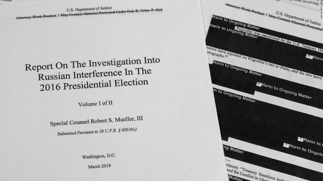 Here are the key lines from the Mueller report