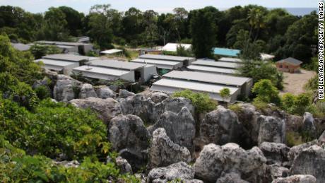 A general view of refugee dwellings at Camp Four on the Pacific island of Nauru on September 2, 2018.