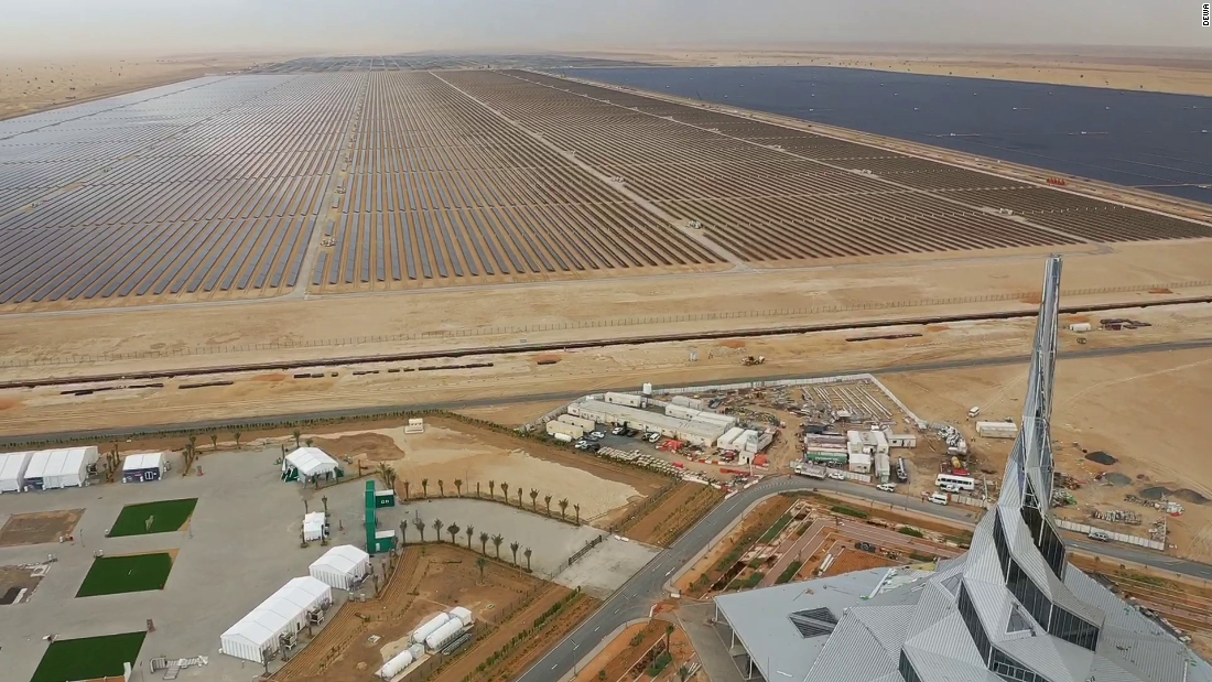 In the desert outside Dubai, a giant solar park is rising. Plans are in place to erect solar panels and concentrated solar power arrays with a cumulative capacity of 5,000 megawatts -- what would be the largest single-site solar park in the world.&lt;br /&gt;&lt;br /&gt;&lt;strong&gt;&lt;em&gt;For more on solar megaprojects around the world, scroll through the gallery...&lt;/em&gt;&lt;/strong&gt;