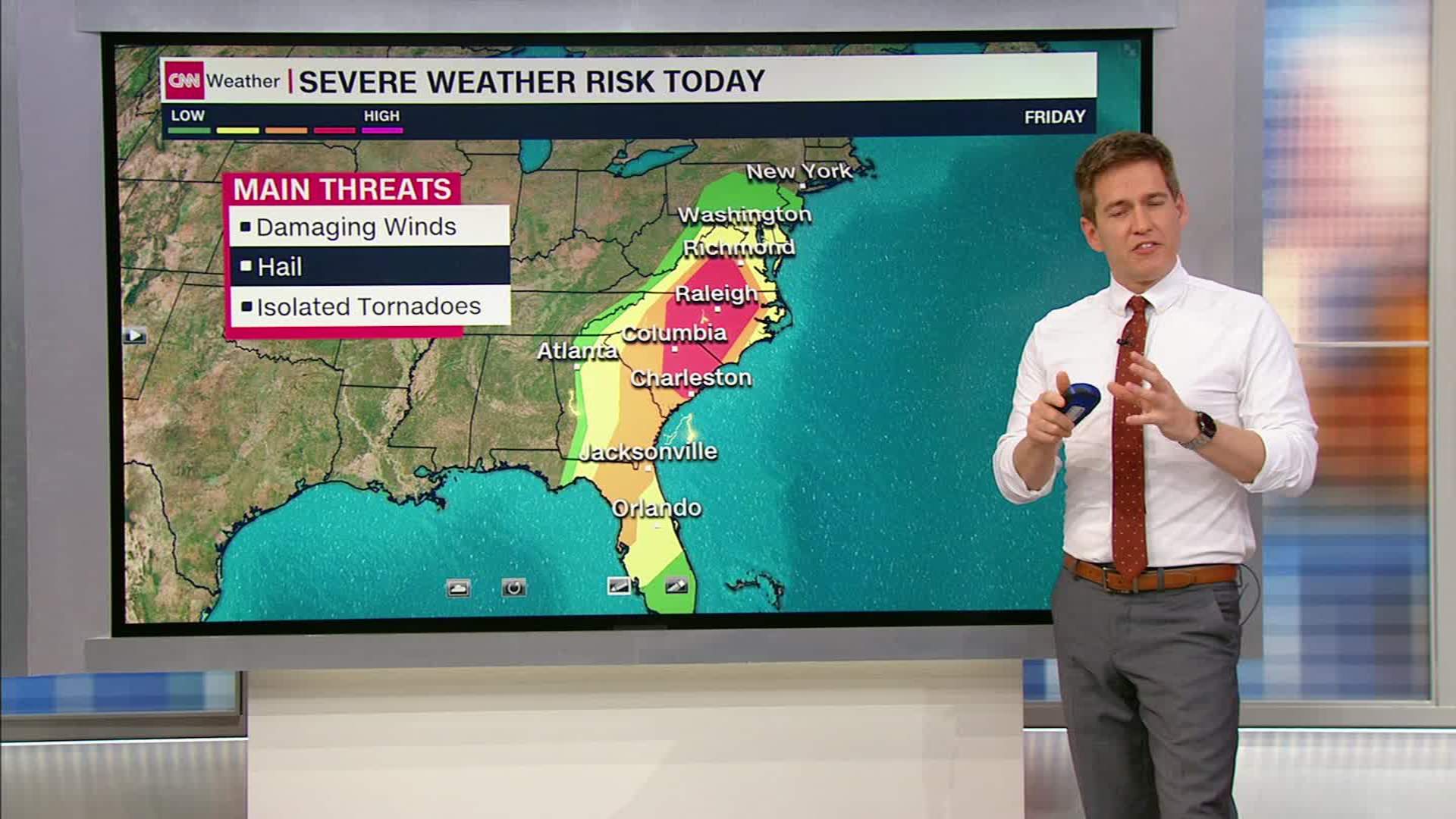 Weather Map Of East Coast Severe weather along East Coast Friday   CNN Video