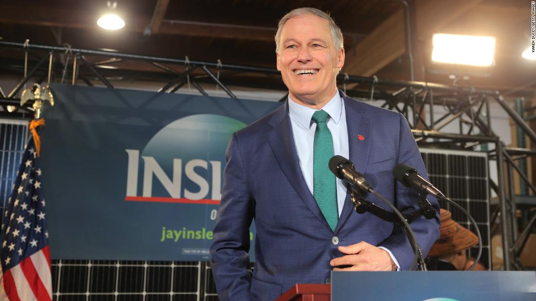 Inslee announces his presidential bid in March 2019.